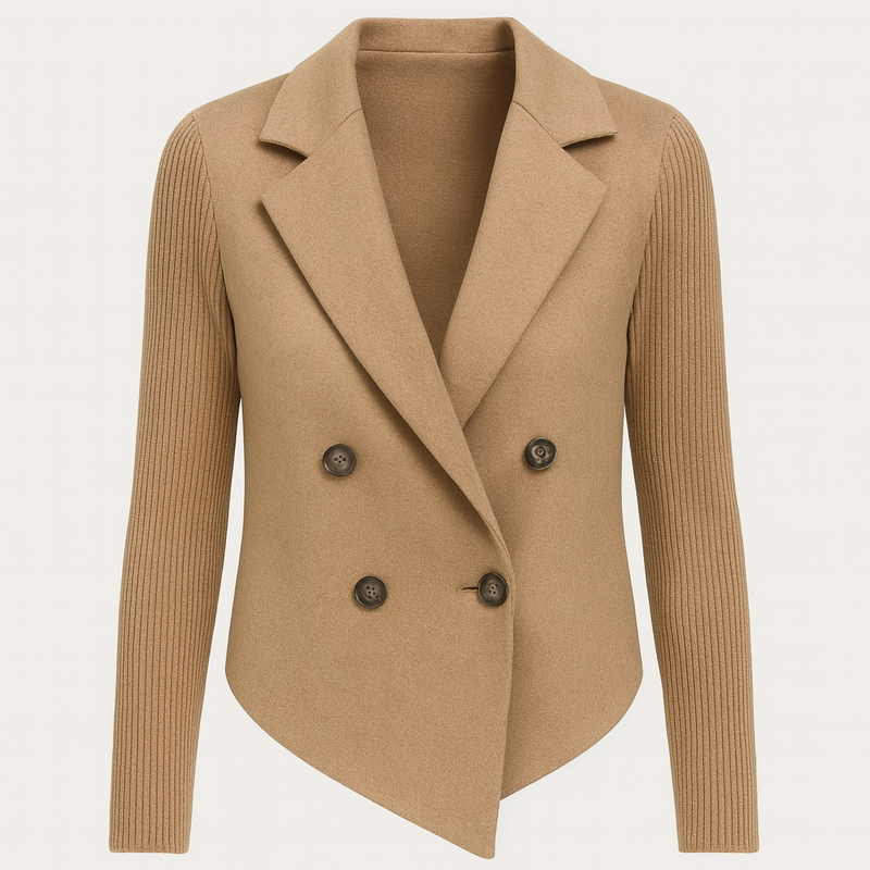 Clara Knit-Sleeve Blazer