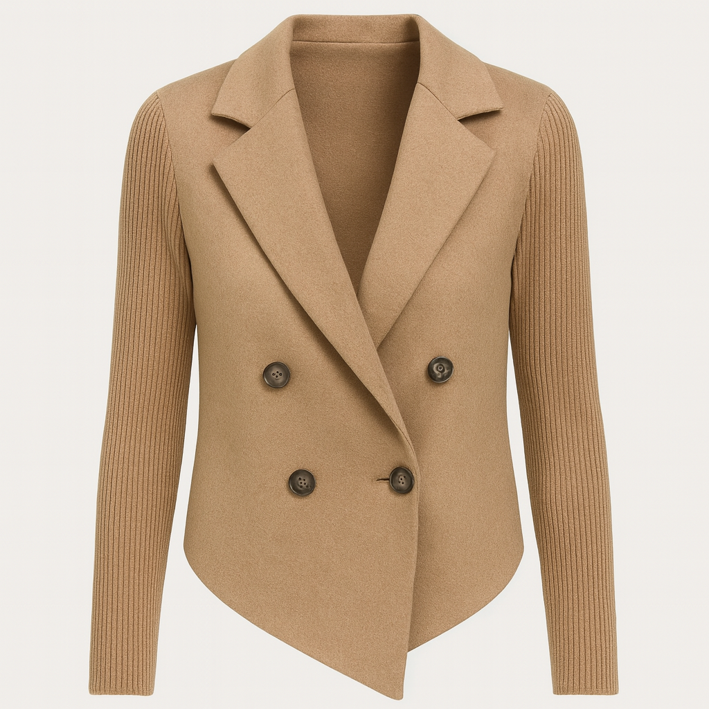 Clara Knit-Sleeve Blazer