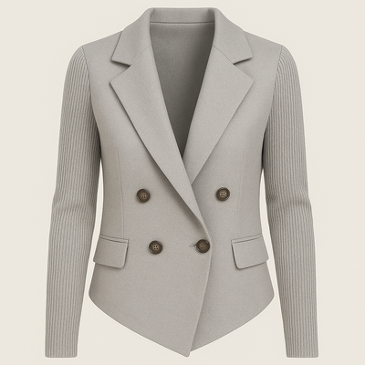 Clara Knit-Sleeve Blazer