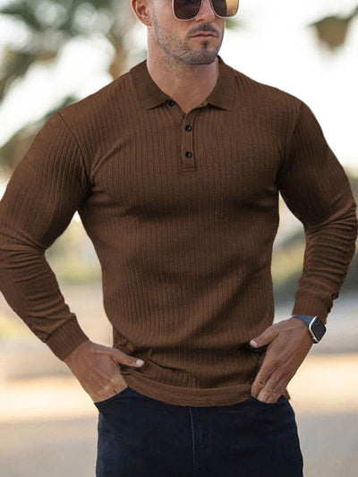 Henri Ribbed Knit Polo